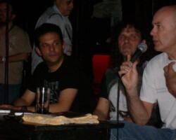 Con Beto Topini y JAF en la conferencia de prensa del Cd Canciones de Amor