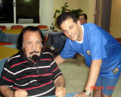 Don Horacio Guarany en la previa de la presentación en Cosquin del CD “Sole y Horacio Juntos Por única vez” (2003)