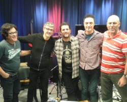 filmando un nuevo episodio del program Jam Session con Jose Luis Colzani, Lolo Micucci, Diego Mizrahi y Gerardo Stubrin (2016)